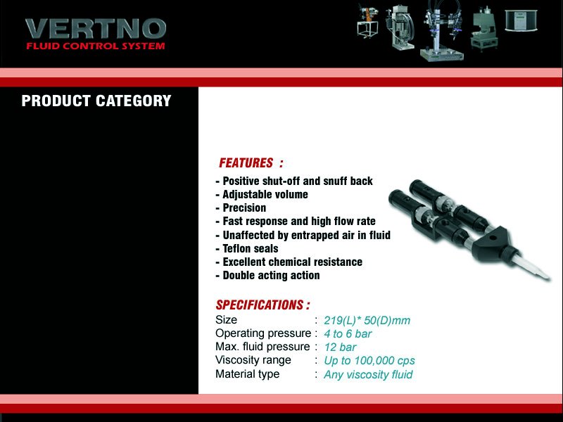 Adjustable 2 component piston valve-V0201